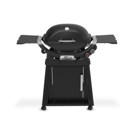 Weber - Q 2800N+ Gas Grill with Premium Stand - Midnight Black